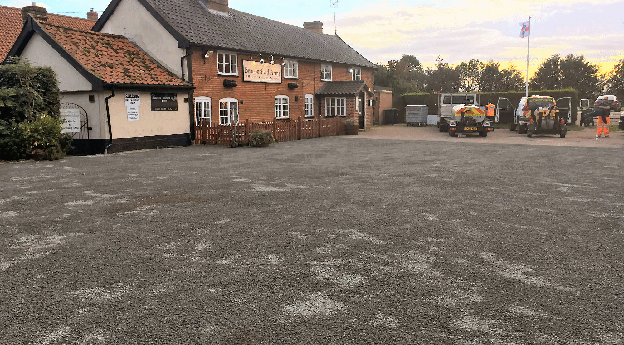 A road surface dressing installation image 6